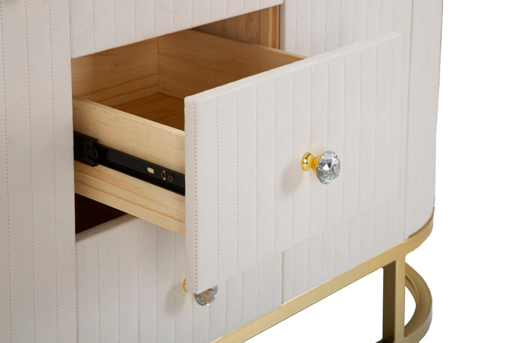 Bufet Montpellier Cream  120X40X85 cm, Mauro Ferretti, Crem/Auriu