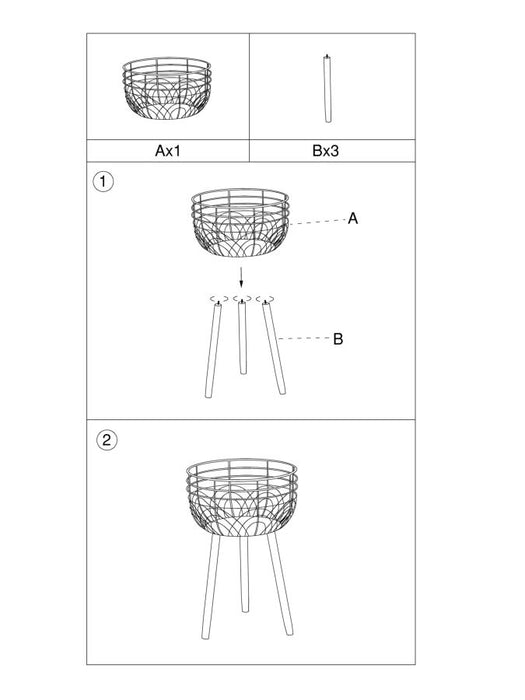 Set Suporturi Pentru Ghivece Mauro Ferretti Oporto, Set 3 Piese,  Ø 35X54,5-30X48-25X41,5 cm, Negru/ Maro