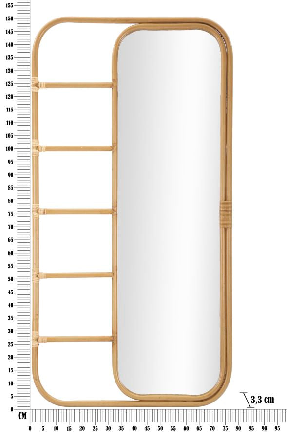 Oglinda de Podea Mauro Ferretti Panama 77,5X3,3X151 cm, Maro