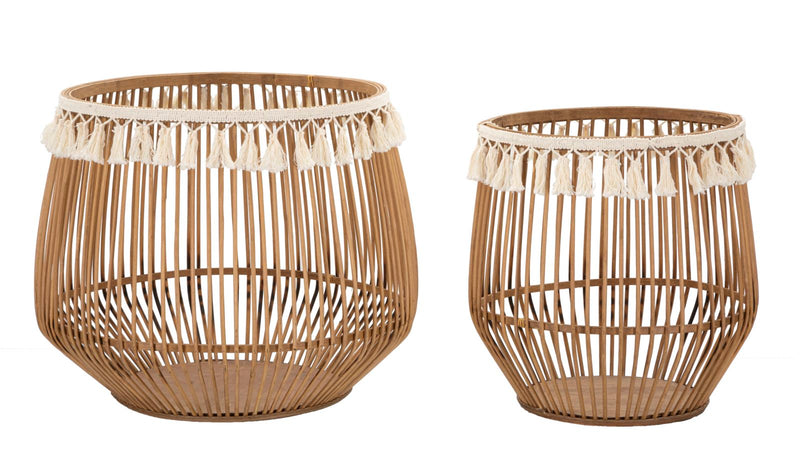 Set Cosuri decorative Mauro Ferretti Fuji, Set 2 Piese,  Ø 47X39,5-34X36,5 cm, Maro