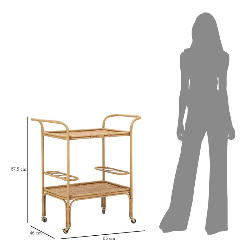 Carucior Servire Mauro Ferretti Panama 83X46X87,5 cm, Maro
