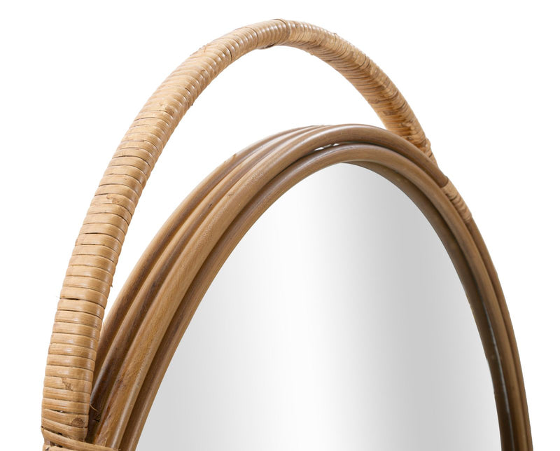 Oglinda decorativa Mauro Ferretti Panama Round  80X4X88 cm, Maro