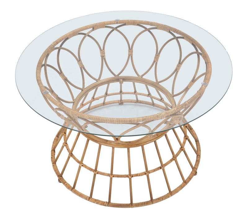 Masuta Cafea Mauro Ferretti Panama Circle  Ø 75X44,5 cm, Maro