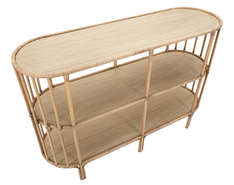 Consola Mauro Ferretti Panama 3 Shelves  120X37,5X80 cm, Maro