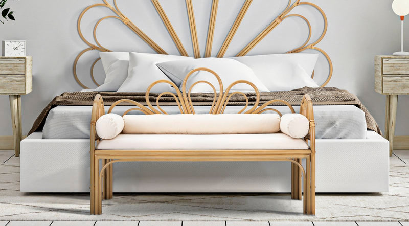Bancheta Mauro Ferretti Panama Cu Perne  130X60X90 cm, Maro