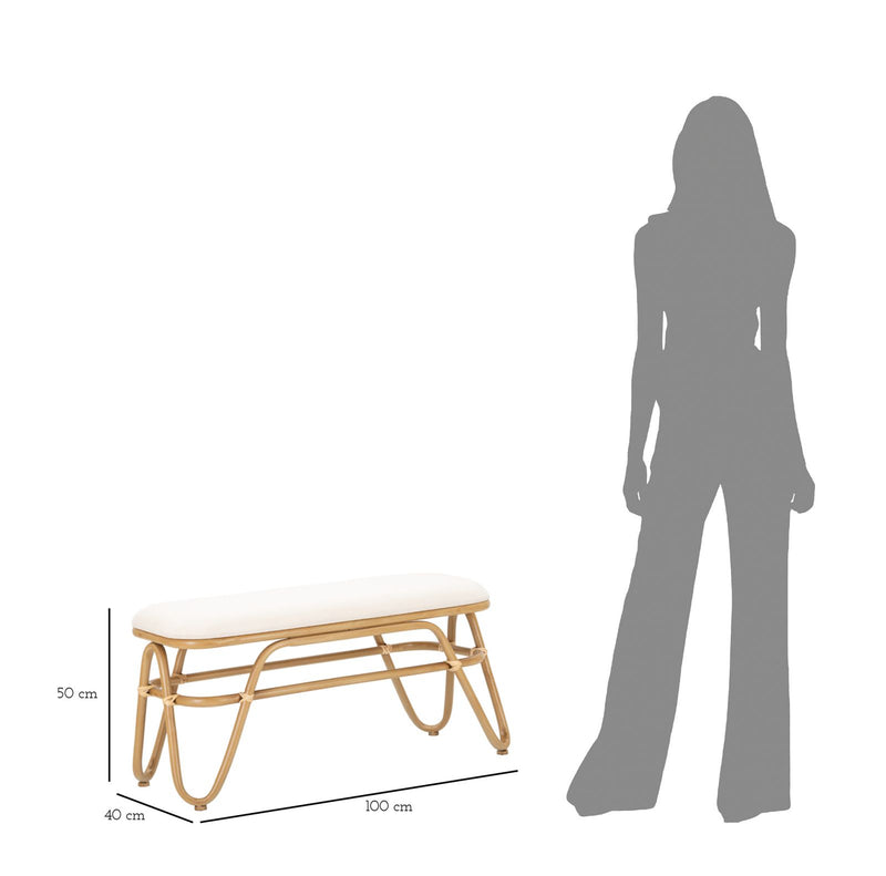 Bancheta Mauro Ferretti Panama  100X40X50 cm, Maro