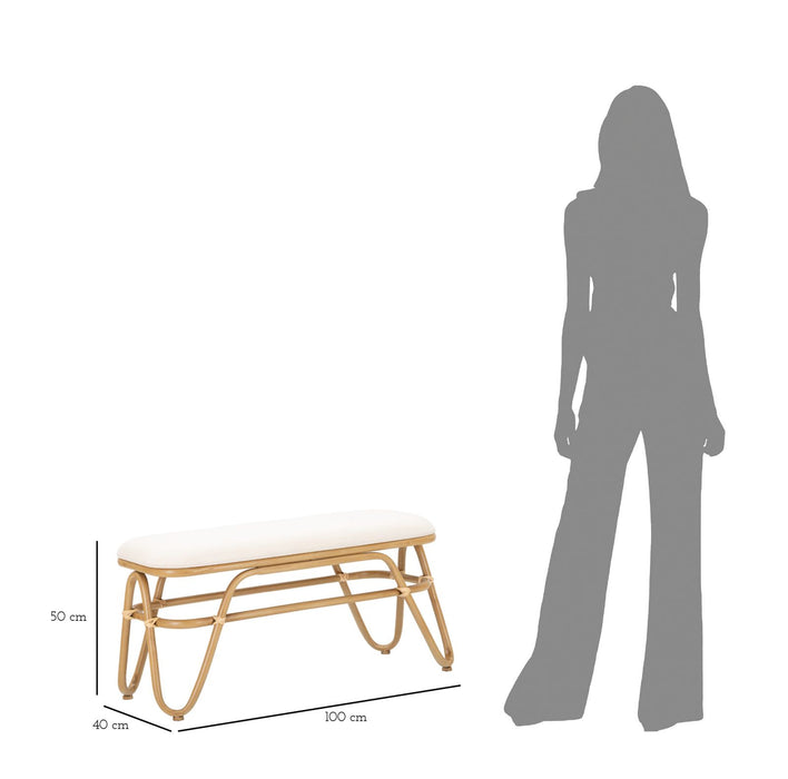 Bancheta Mauro Ferretti Panama  100X40X50 cm, Maro