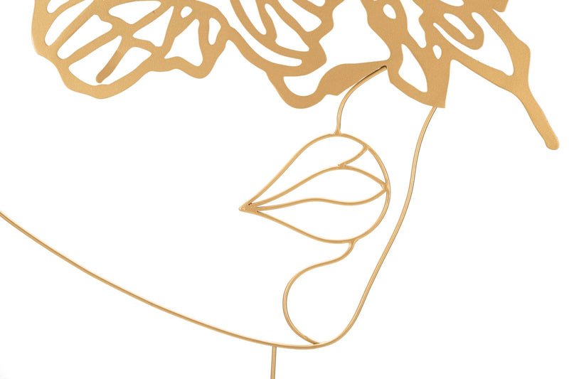 Decoratiune de Perete Mauro Ferretti Gold Face  60X1X80 cm, Auriu