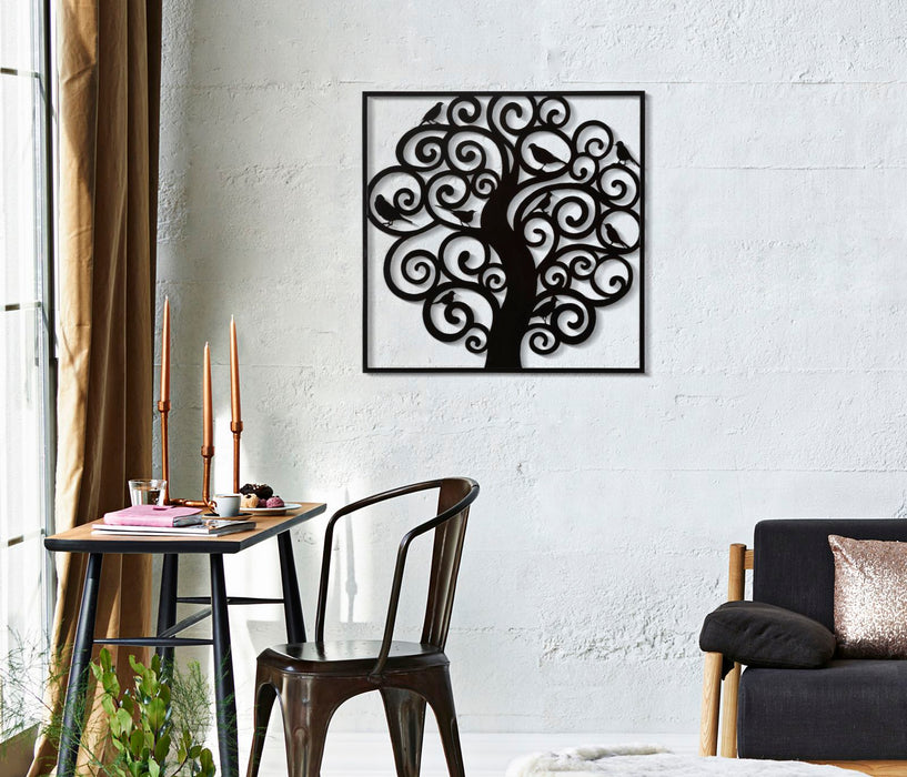 Decoratiune de Perete Mauro Ferretti Three  70X1X70 cm, Negru