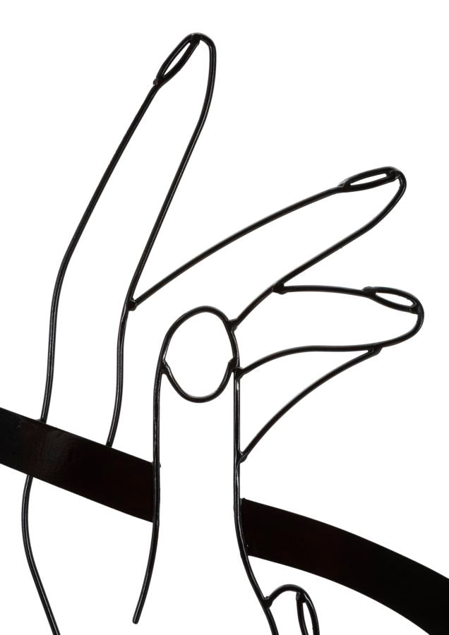 Decoratiune de Perete Mauro Ferretti Hands  60X1X90 cm, Negru