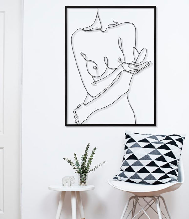Decoratiune de Perete Mauro Ferretti Nudity  60X1X80 cm, Negru