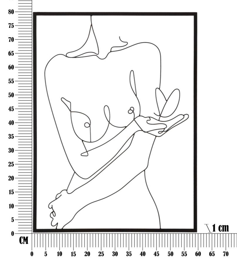 Decoratiune de Perete Mauro Ferretti Nudity  60X1X80 cm, Negru