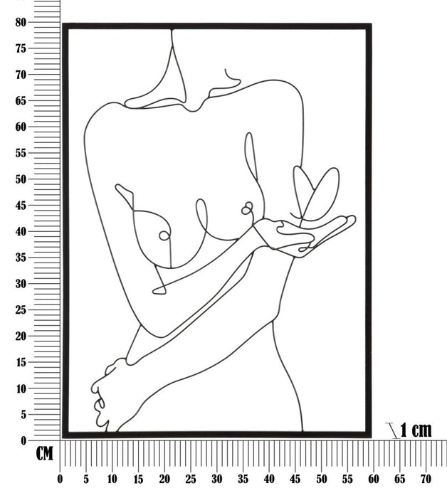 Decoratiune de Perete Mauro Ferretti Nudity  60X1X80 cm, Negru