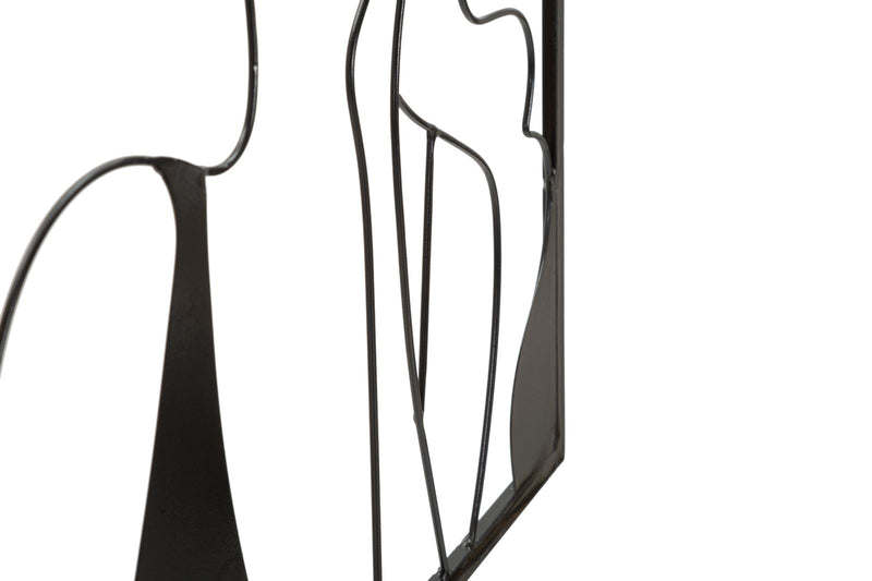 Decoratiune de Perete Mauro Ferretti Elegant A,  60X1X80 cm, Negru