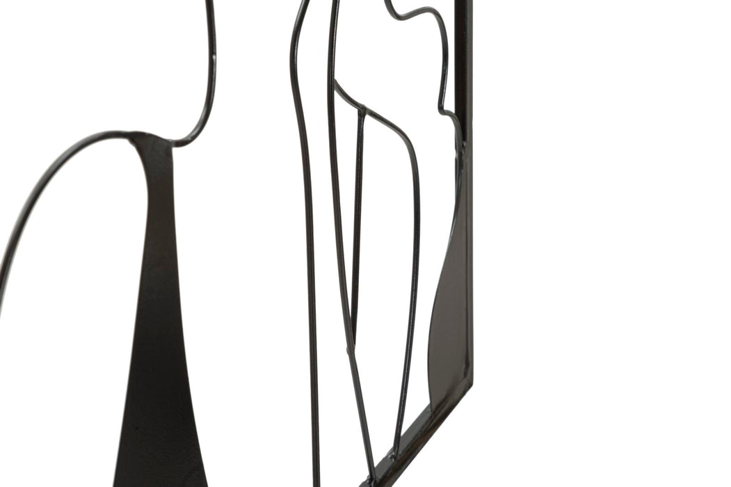 Decoratiune de Perete Mauro Ferretti Elegant A,  60X1X80 cm, Negru