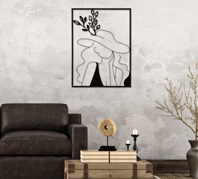 Decoratiune de Perete Mauro Ferretti Elegant A,  60X1X80 cm, Negru