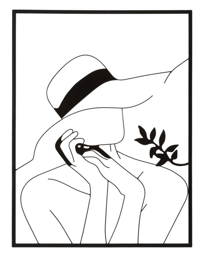 Decoratiune de Perete Mauro Ferretti Elegant B,  60X1X80 cm, Negru