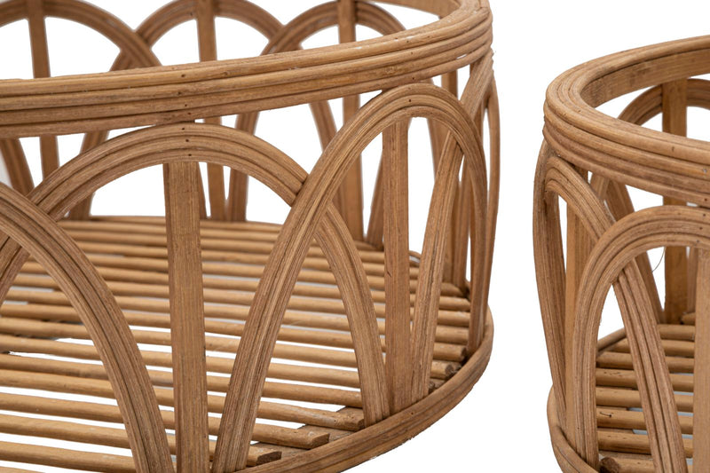 Set Cosuri decorative Fuji, Set 3 Piese,  Ø 50X16-40X14-30X12 cm, Maro