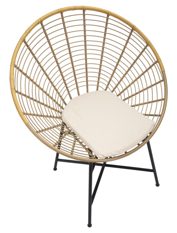 Scaun Mauro Ferretti Panama,  72X56,5X88 cm, Negru/ Maro