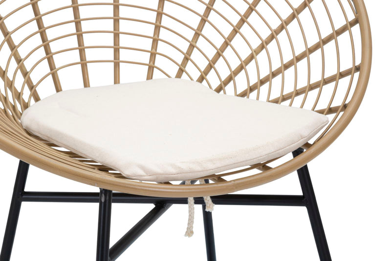 Scaun Mauro Ferretti Panama,  72X56,5X88 cm, Negru/ Maro