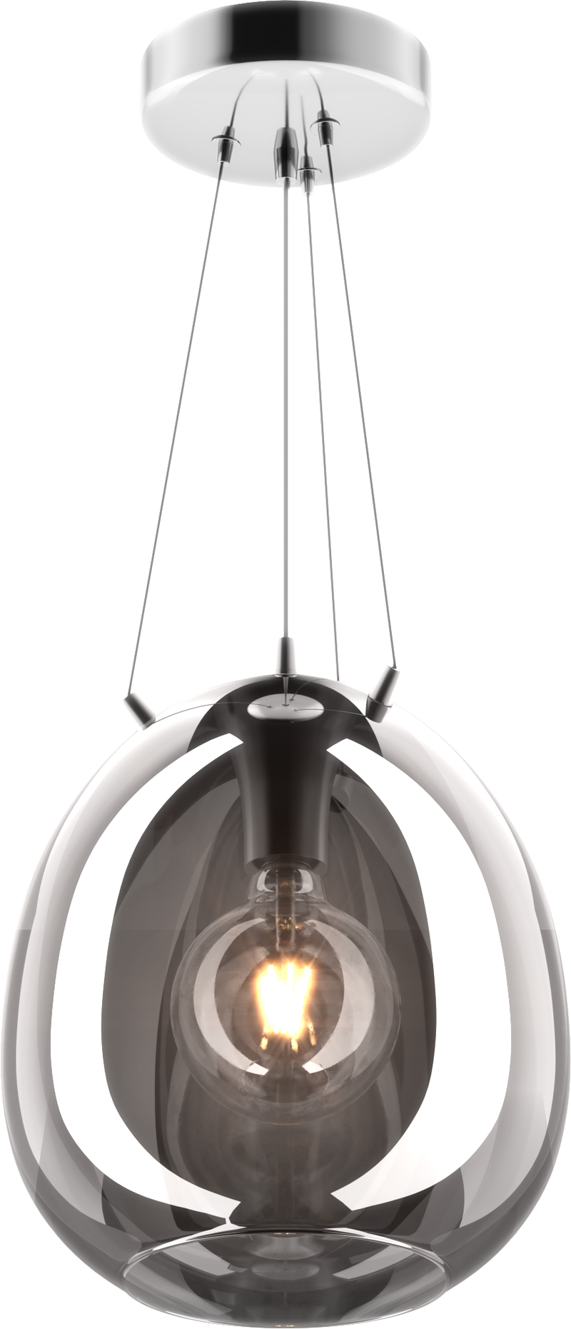 Lustra Zuma Line 1xE27 Argintiu / Crom