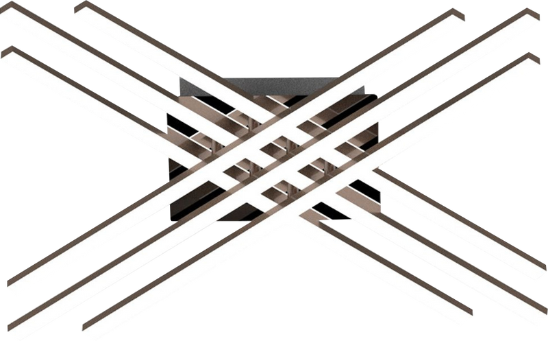 Plafoniera Zuma Line Cross 6xLED Crom