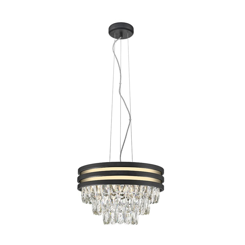 Lustra Zuma Line 4xE14 Negru Mat / Negru / Transparent