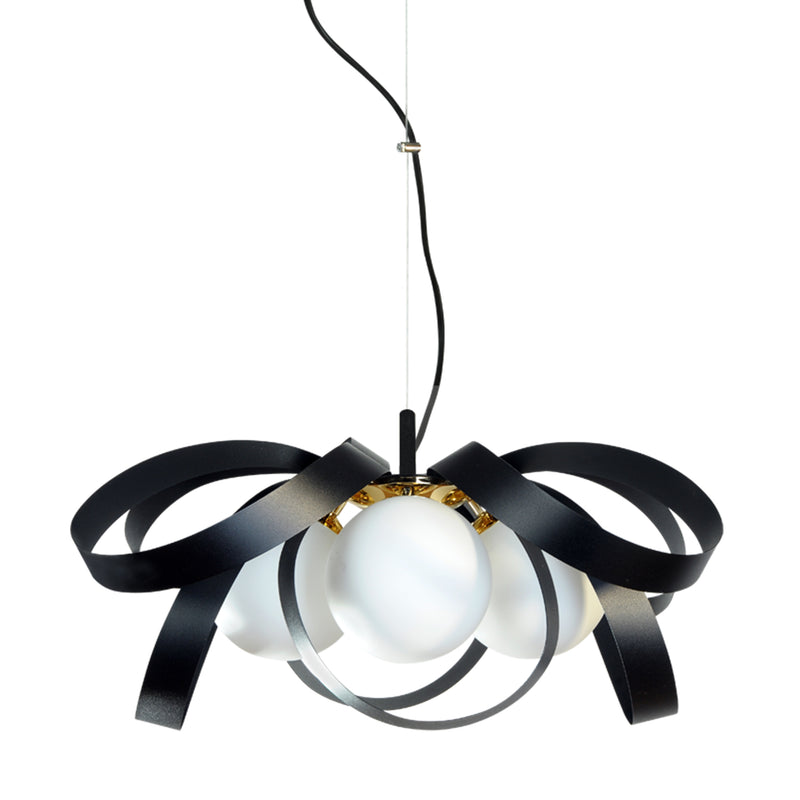 Lustra Zuma Line NELA 4xE14 Negru / Auriu