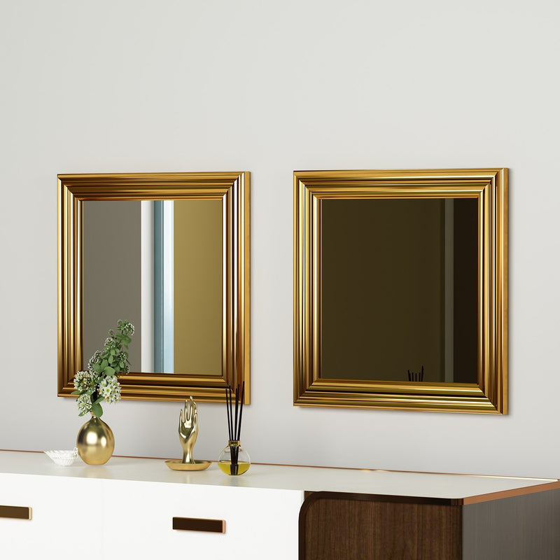 Set Oglinzi (2 Piese) Asi Home Bale - Auriu