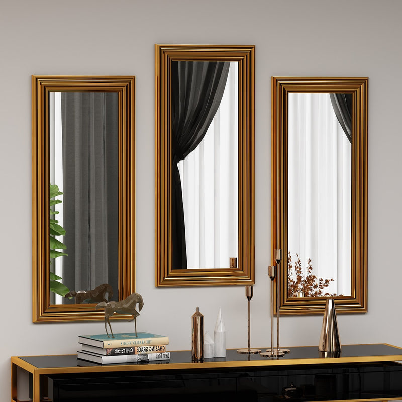 Set Oglinzi (3 Piese) Asi Home Lavia - Bronz
