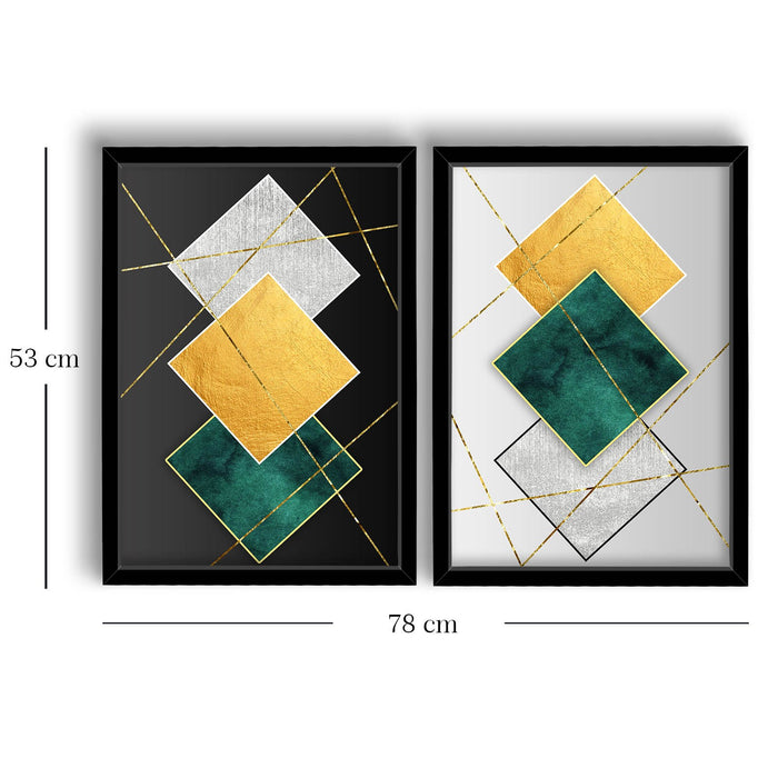 Set Tablouri Decorative Asi Home 2P3853NISCT-010, Inramat MDF, 38 x 53 cm, 2 Piese