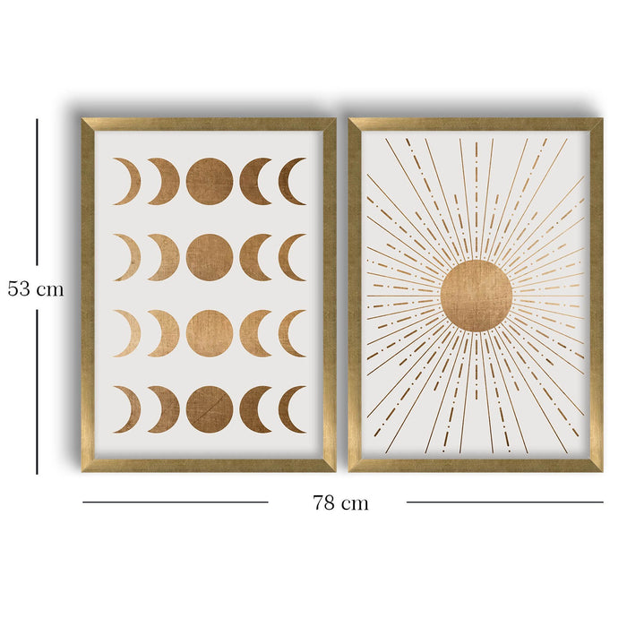 Set Tablouri Decorative Asi Home 2P3853NISCT-013, Inramat MDF, 38 x 53 cm, 2 Piese