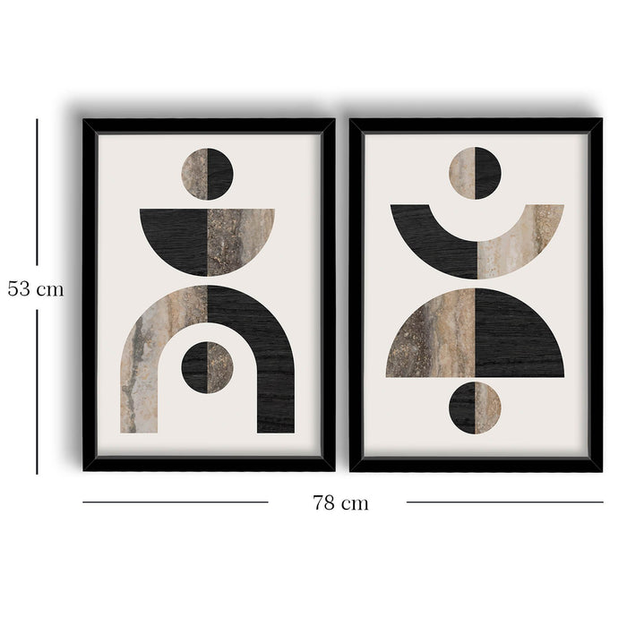 Set Tablouri Decorative Asi Home 2P3853NISCT-014, Inramat MDF, 38 x 53 cm, 2 Piese