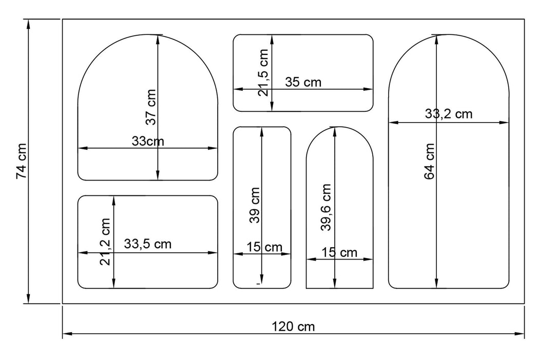 Consola Asi Home Liva , 120 cm x 70 cm x 35 cm, Alb