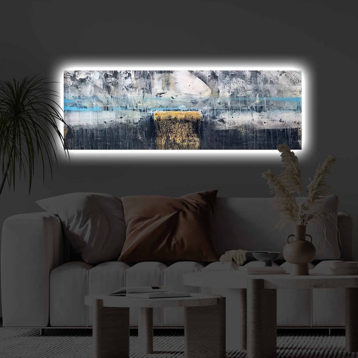 Tablou Canvas cu LED Asi Home 3090KTLGDACT - 004, 30 x 90 cm