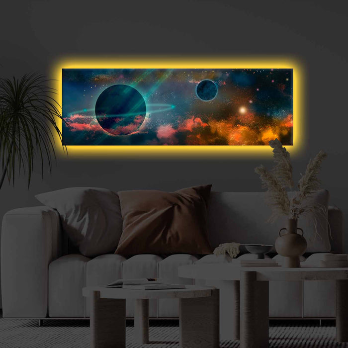 Tablou Canvas cu LED Asi Home 3090KTLGDACT - 012, 30 x 90 cm