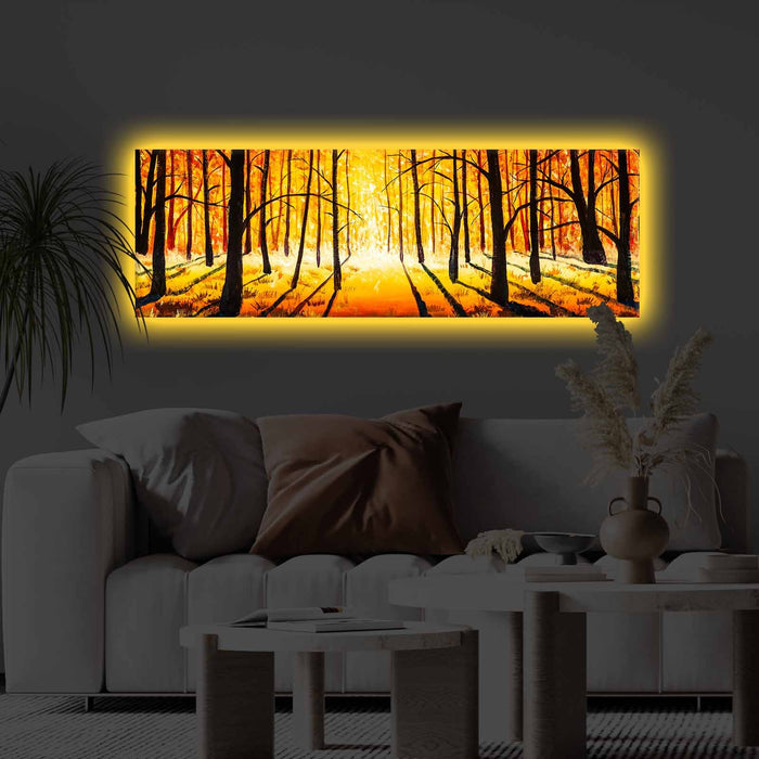 Tablou Canvas cu LED Asi Home 3090KTLGDACT - 015, 30 x 90 cm