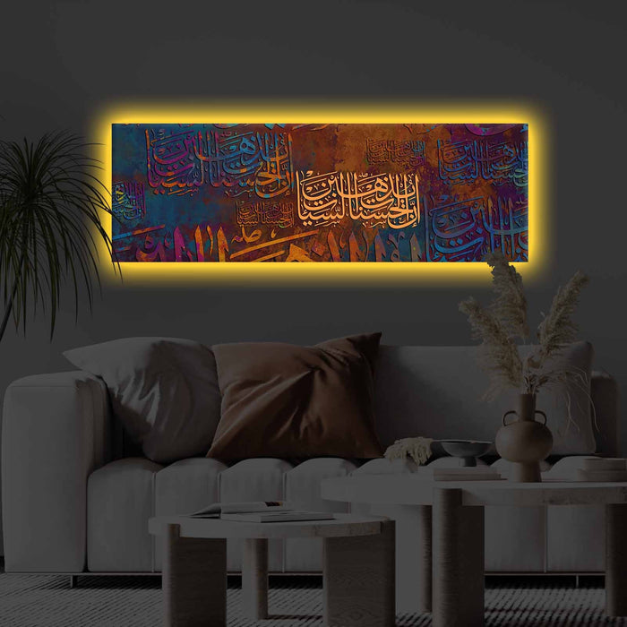 Tablou Canvas cu LED Asi Home 3090KTLGDACT - 017, 30 x 90 cm