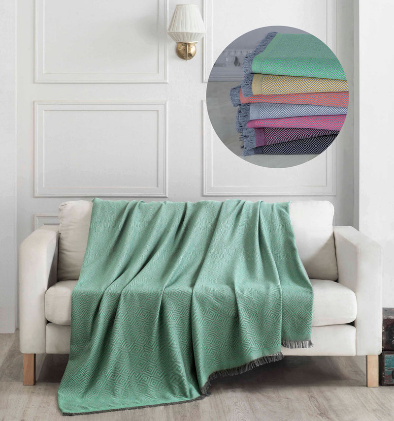 Pled din 100% Bumbac Verde Elite – 175x230 cm
