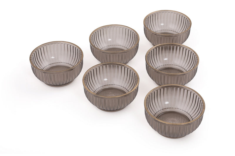 Set Boluri 6 Piese, Fumuriu-Auriu, 100% Acril, C-DD07