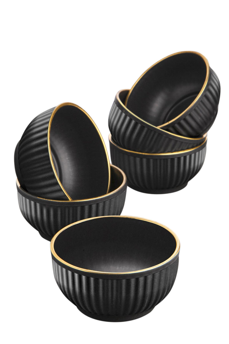 Set Boluri 6 Piese, Negru, 100% Plastic, Fara BPA, C-DD07 - Black
