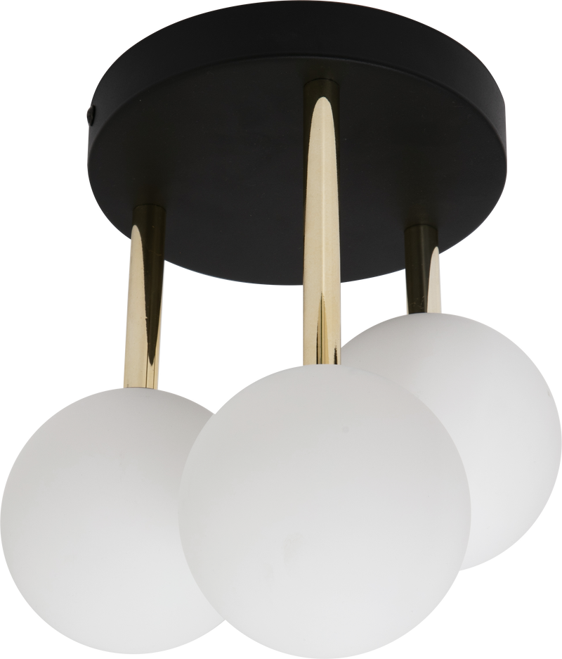 Plafoniera Zuma Line 3xG9 Negru / Auriu