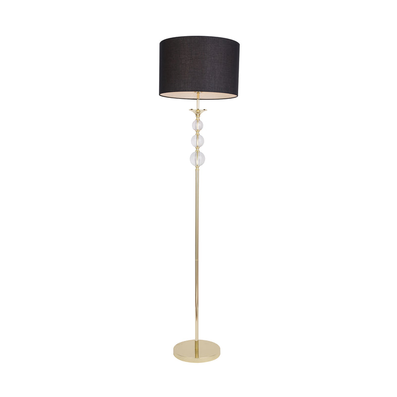 Lampadar Zuma Line 1xE27 Auriu / Negru, REA Floor RLL93163-1GB