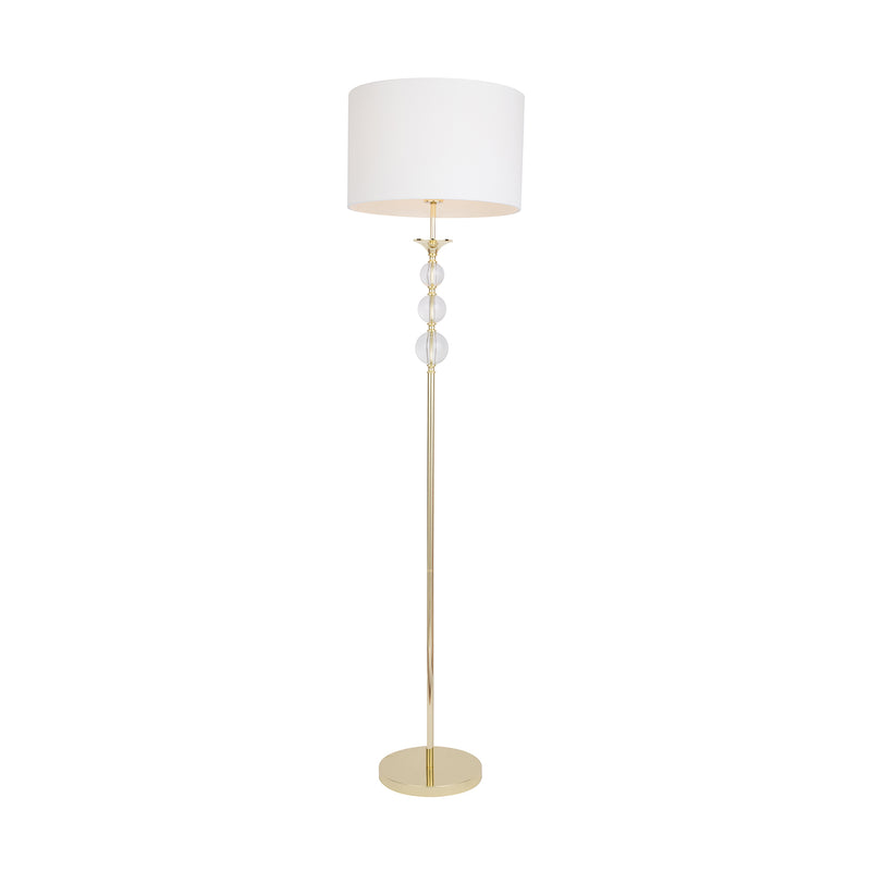 Lampadar Zuma Line 1xE27 Auriu / Alb REA Floor RLL93163-1GW