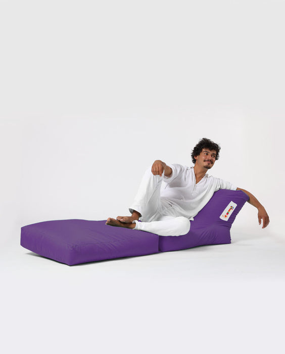 Perna Pouf, Puf Interior/ Exterior Asi Home Siesta Sofa Bed Pouf - Purple Poliester 55X40X40 cm