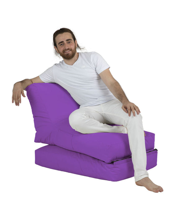 Perna Pouf, Puf Interior/ Exterior Asi Home Siesta Sofa Bed Pouf - Purple Poliester 55X40X40 cm