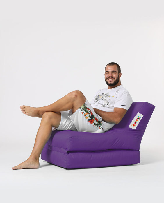 Perna Pouf, Puf Interior/ Exterior Asi Home Siesta Sofa Bed Pouf - Purple Poliester 55X40X40 cm