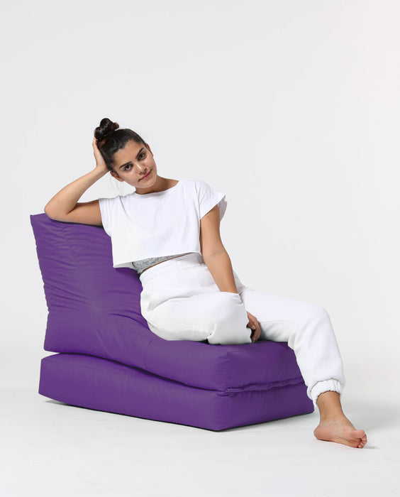 Perna Pouf, Puf Interior/ Exterior Asi Home Siesta Sofa Bed Pouf - Purple Poliester 55X40X40 cm