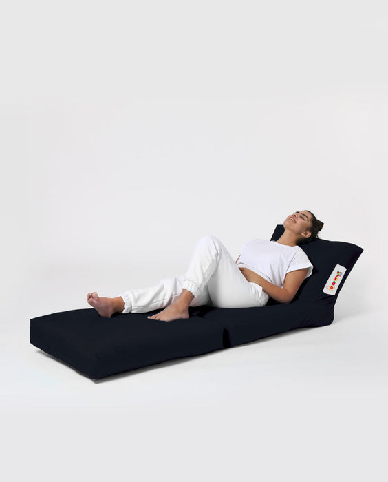 Perna Pouf, Puf Interior/ Exterior Asi Home Siesta Sofa Bed Pouf - Black Poliester 55X40X40 cm