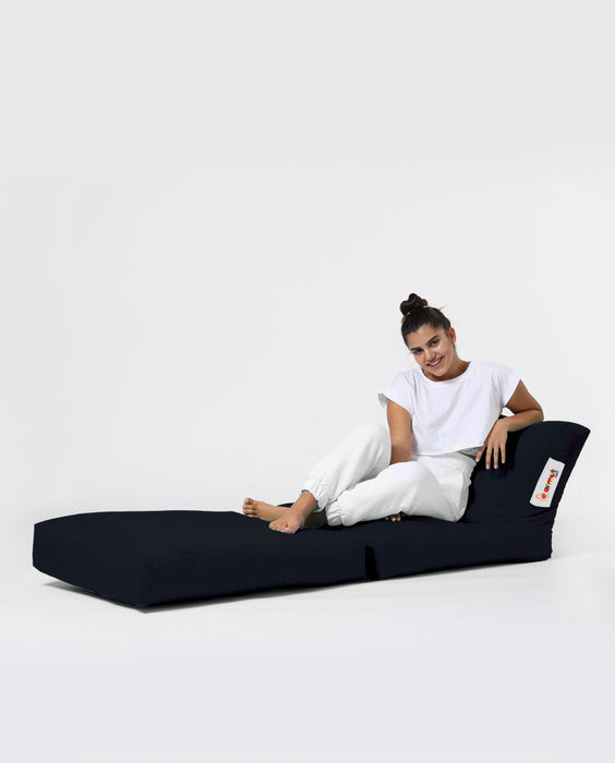 Perna Pouf, Puf Interior/ Exterior Asi Home Siesta Sofa Bed Pouf - Black Poliester 55X40X40 cm